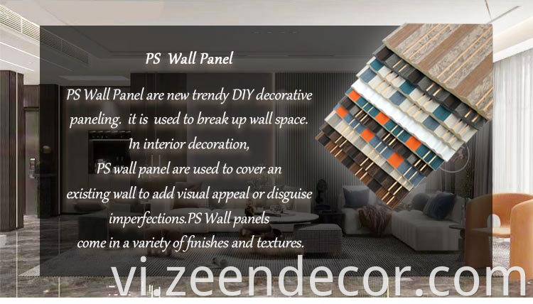 PS Wall Panel.PS Solid 3D Wall Panel.PS PVC Wall Panel.Eco Friendly Interior Wall Cladding.
